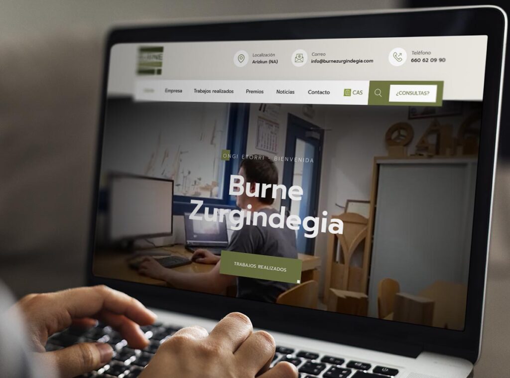 Diseño web Navarra - Burne Zurgindegia