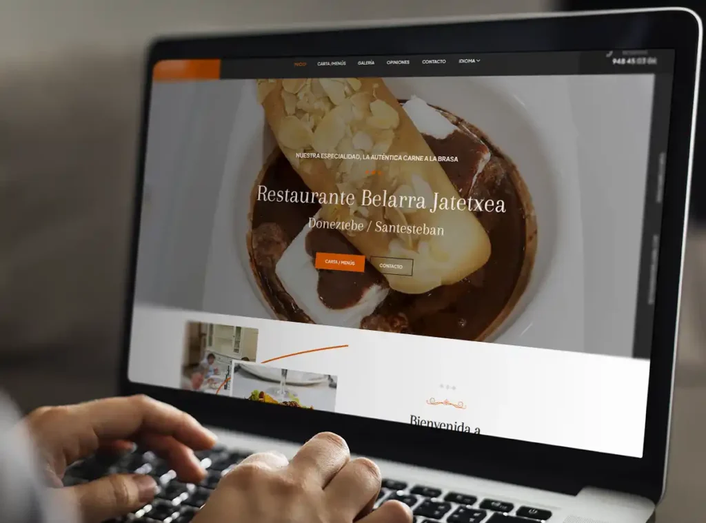 Diseño web Navarra - Restaurante Belarra